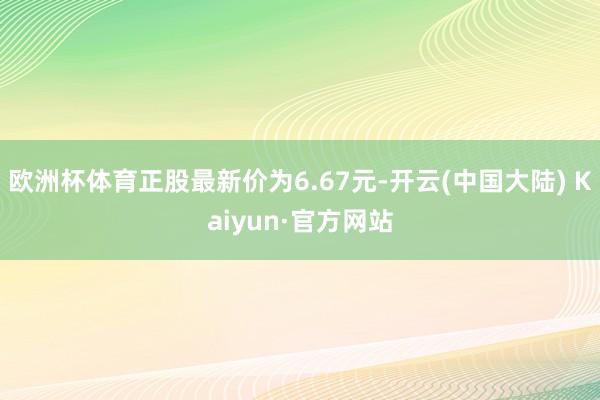 欧洲杯体育正股最新价为6.67元-开云(中国大陆) Kaiyun·官方网站