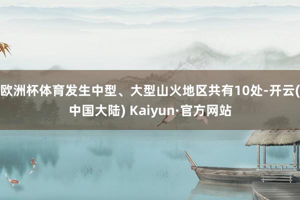欧洲杯体育发生中型、大型山火地区共有10处-开云(中国大陆) Kaiyun·官方网站