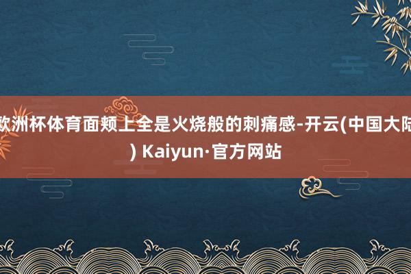 欧洲杯体育面颊上全是火烧般的刺痛感-开云(中国大陆) Kaiyun·官方网站