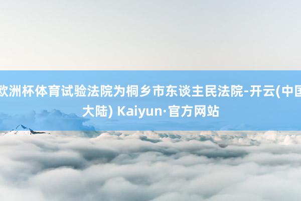 欧洲杯体育试验法院为桐乡市东谈主民法院-开云(中国大陆) Kaiyun·官方网站