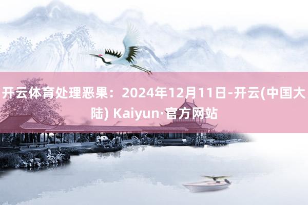 开云体育处理恶果：2024年12月11日-开云(中国大陆) Kaiyun·官方网站