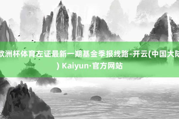 欧洲杯体育左证最新一期基金季报线路-开云(中国大陆) Kaiyun·官方网站