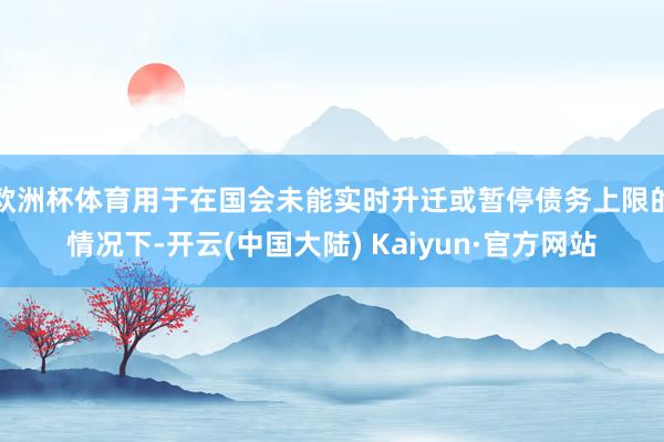 欧洲杯体育用于在国会未能实时升迁或暂停债务上限的情况下-开云(中国大陆) Kaiyun·官方网站