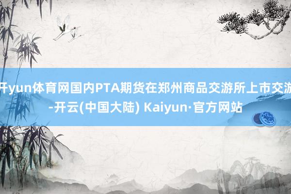 开yun体育网国内PTA期货在郑州商品交游所上市交游-开云(中国大陆) Kaiyun·官方网站
