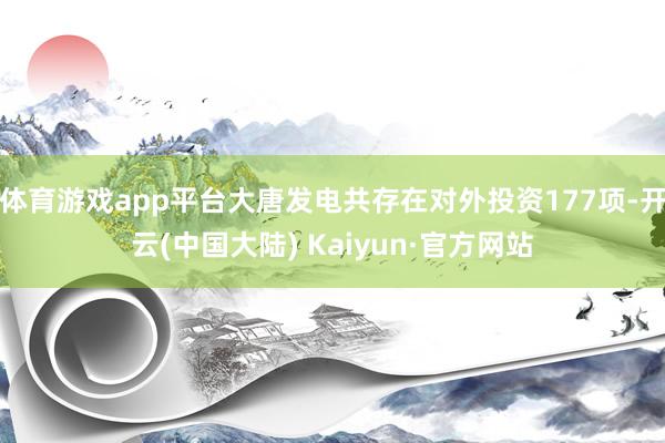 体育游戏app平台大唐发电共存在对外投资177项-开云(中国大陆) Kaiyun·官方网站