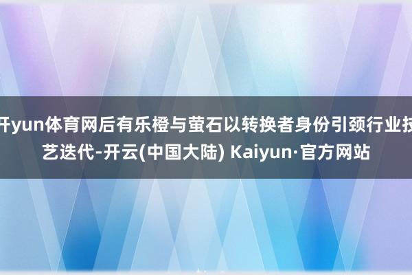 开yun体育网后有乐橙与萤石以转换者身份引颈行业技艺迭代-开云(中国大陆) Kaiyun·官方网站