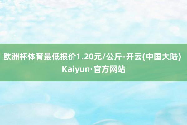 欧洲杯体育最低报价1.20元/公斤-开云(中国大陆) Kaiyun·官方网站