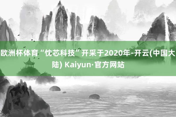 欧洲杯体育　　“忱芯科技”开采于2020年-开云(中国大陆) Kaiyun·官方网站