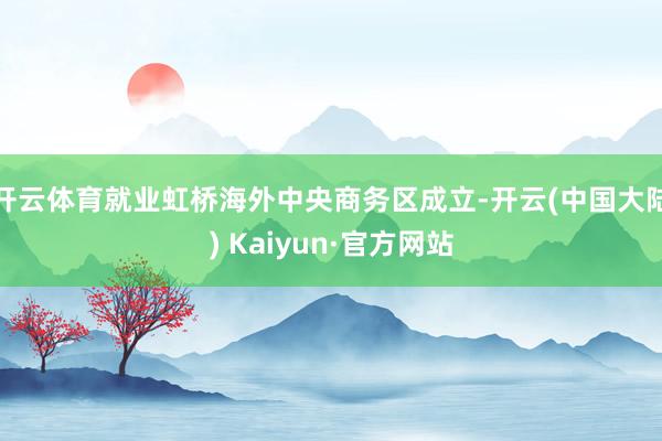 开云体育就业虹桥海外中央商务区成立-开云(中国大陆) Kaiyun·官方网站