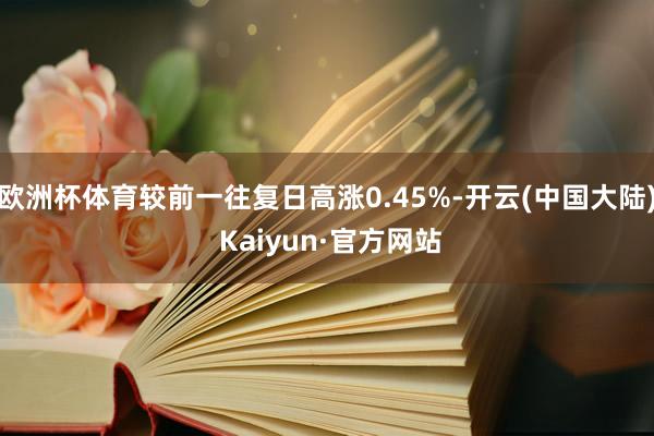 欧洲杯体育较前一往复日高涨0.45%-开云(中国大陆) Kaiyun·官方网站