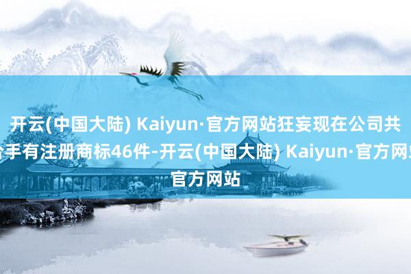 开云(中国大陆) Kaiyun·官方网站狂妄现在公司共合手有注册商标46件-开云(中国大陆) Kaiyun·官方网站